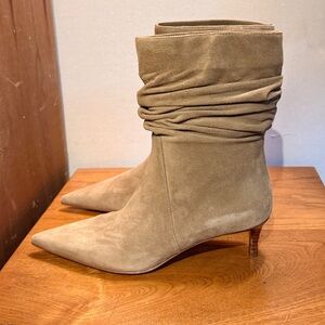 Michael Kors Taupe Suede Heeled Boots